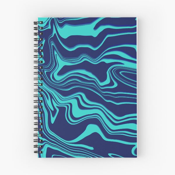Item preview, Minimal abstract fluid in blues designed and sold by Lo-cura.