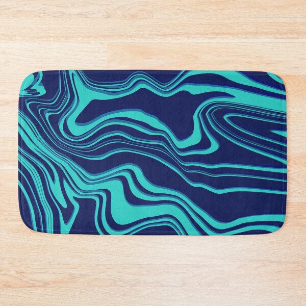 Item preview, Minimal abstract fluid in blues designed and sold by Lo-cura.