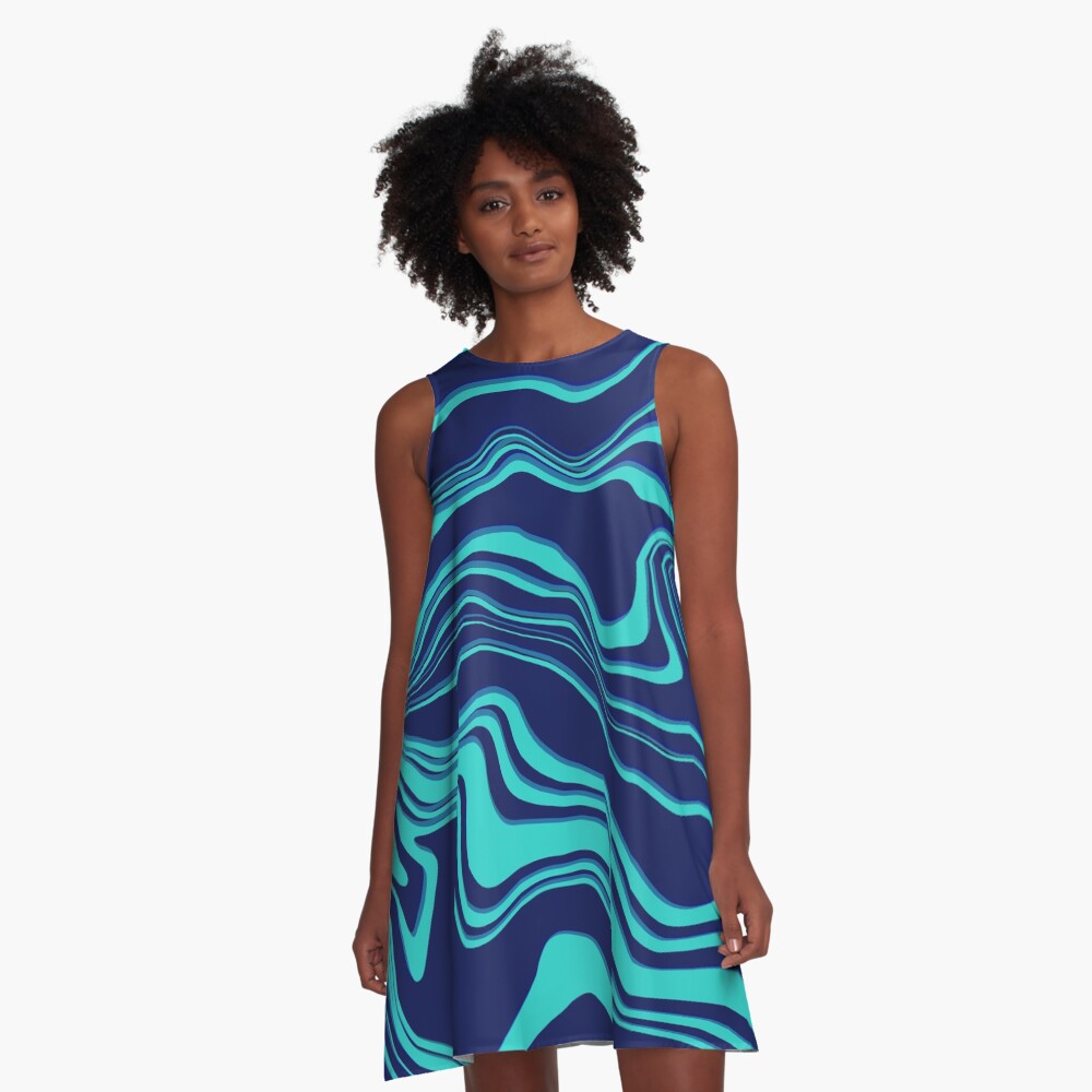 Vista previa del artículo con la obra «Vestido acampanado», diseñado y vendido por Lo-cura.