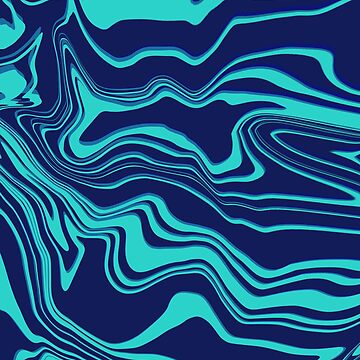Imagen de la obra Fluido abstracto minimal en azules de Lo-cura