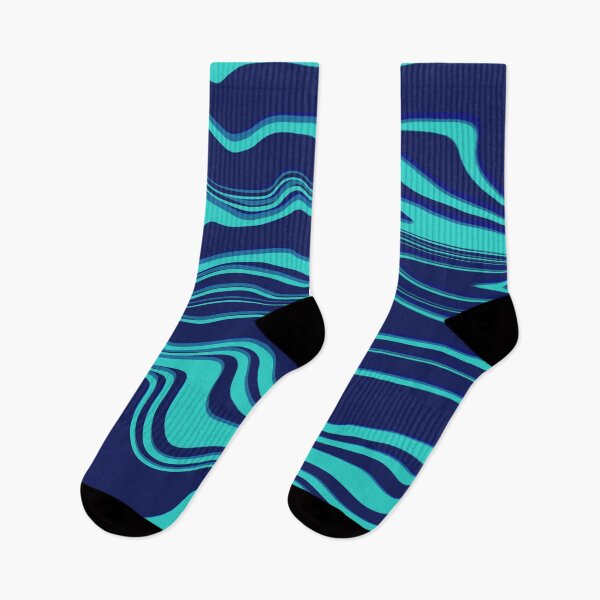 Item preview, Minimal abstract fluid in blues designed and sold by Lo-cura.
