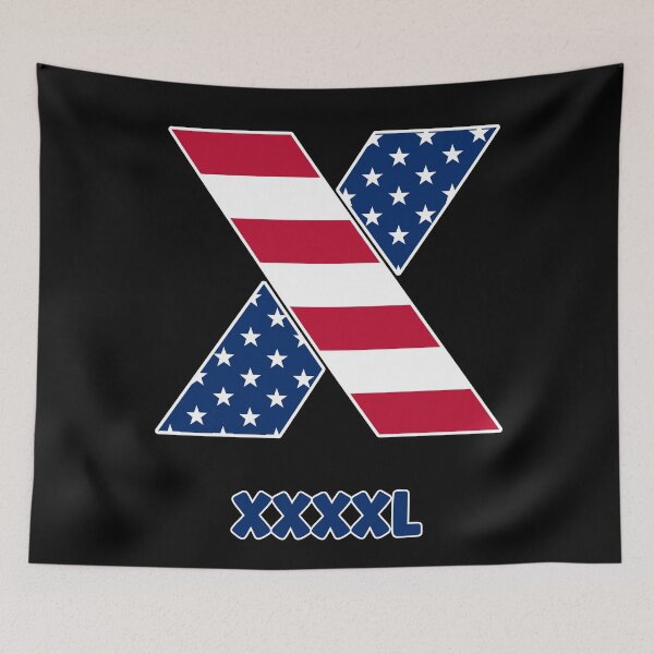 Item preview, Letter X USA flag XXXXL designed and sold by Astralia.