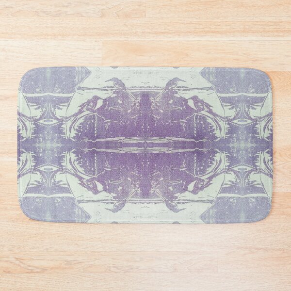 Item preview, Sugarbird Joyful Fountain Splashing Lino Cut Purple designed and sold by SpiritGifts.