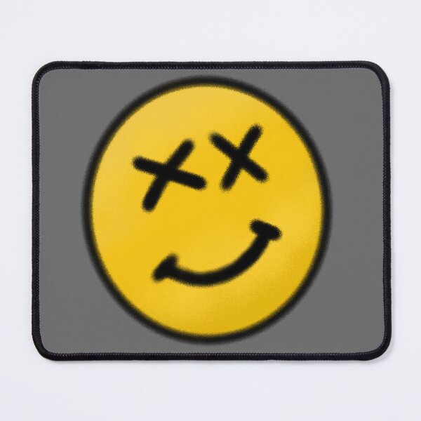 Item preview, Smiley Face Emoji Crossed Out Eyes Smile Yellow Circle Spray Paint Art Graffiti designed and sold by SYNTASTIC.