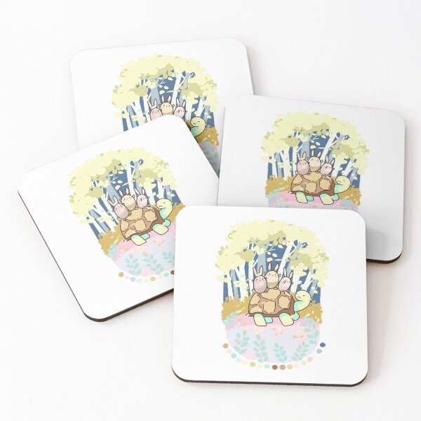 Item preview, Three cute bunnies and turtle designed and sold by Mayarart.