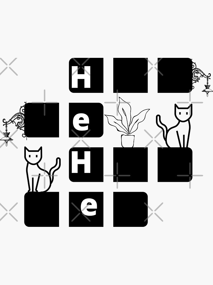 quot Cats house in cross word clue quot Sticker for Sale by Yellowstars3