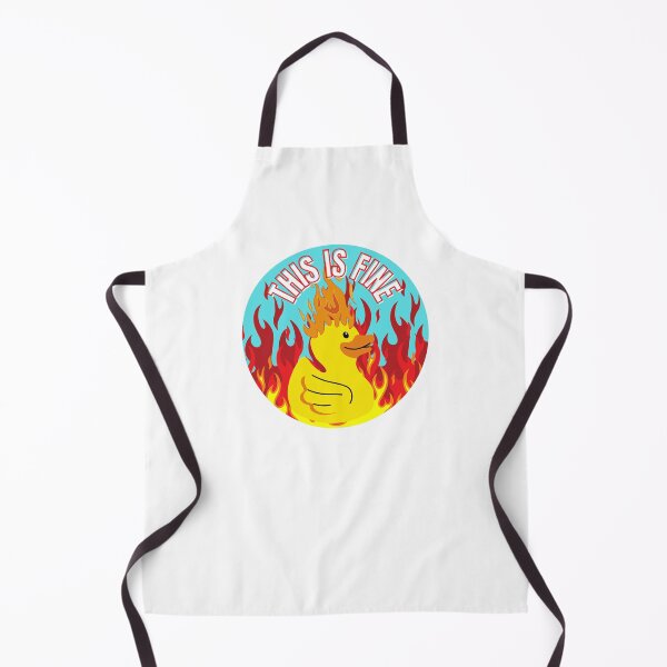 Item preview, This Is Fine Funny Duck on Fire Design designed and sold by Nathalie Aynié.