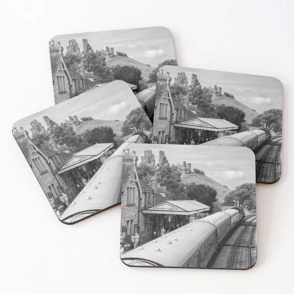 Item preview, Corfe Castle in black and white designed and sold by cdkphotos.