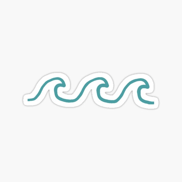 Waves (turquoise) Sticker