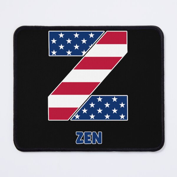 Item preview, Letter Z flag USA zen designed and sold by Astralia.