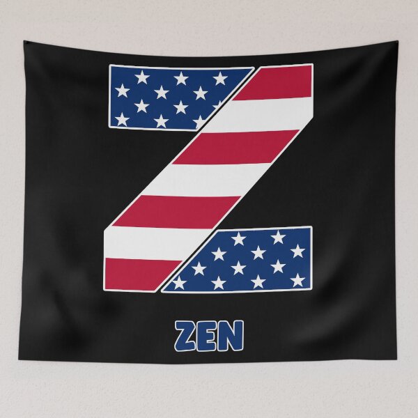 Item preview, Letter Z flag USA zen designed and sold by Astralia.