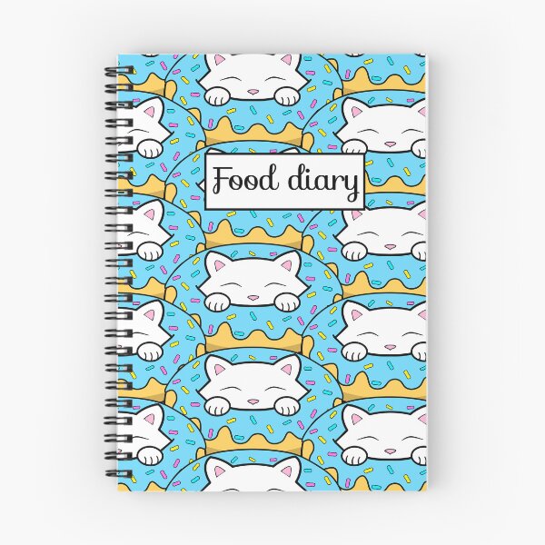 Item preview, Cute Cat Eating a Donut Pattern designed and sold by Purr95.