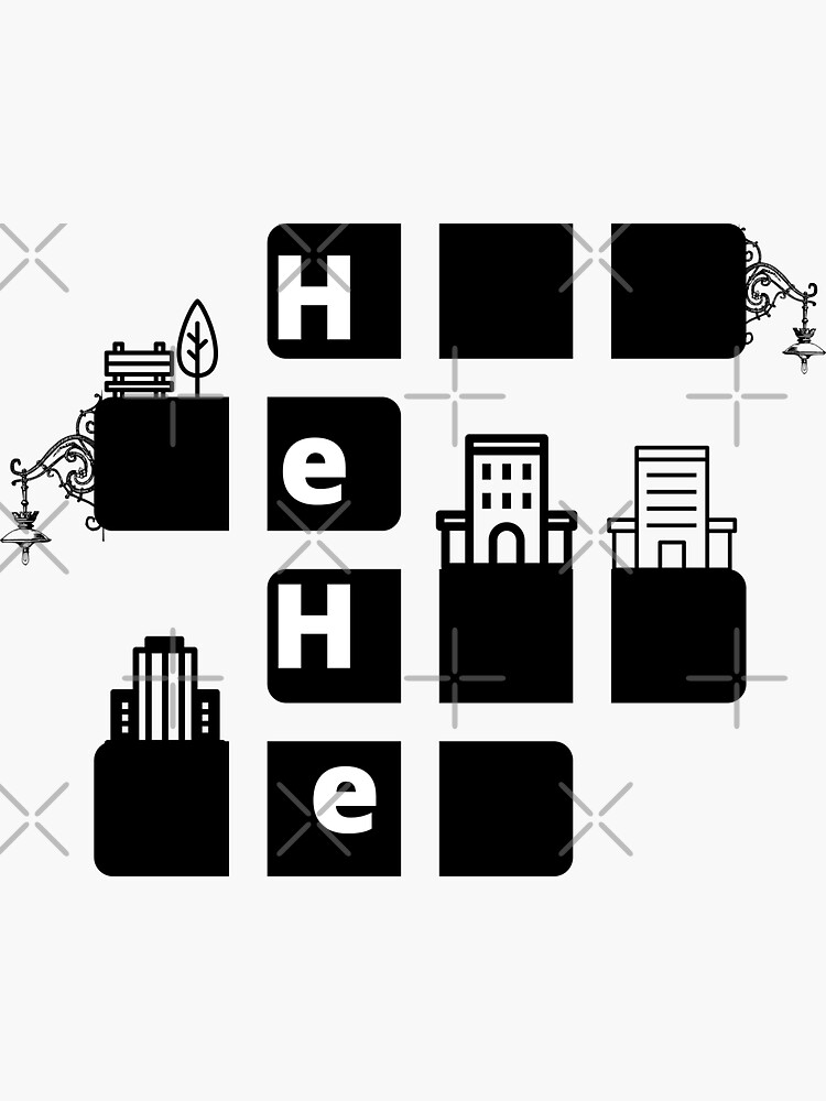 quot City in cross word clue quot Sticker for Sale by Yellowstars3 Redbubble