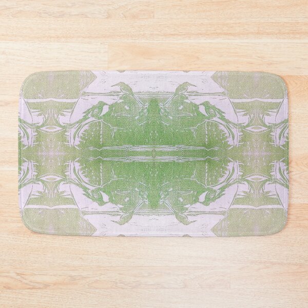 Item preview, Sugarbird Joyful Fountain Splashing Lino Cut Green designed and sold by SpiritGifts.