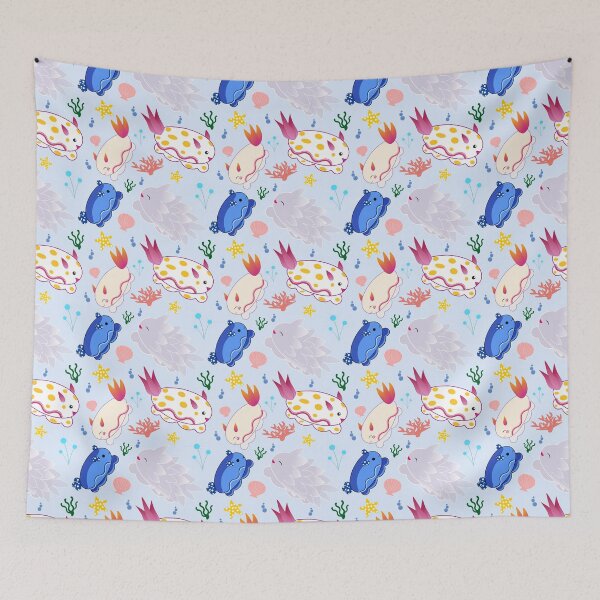 Item preview, Copia de Cute Nudibranchs on Baby Blue designed and sold by mixMixtli.
