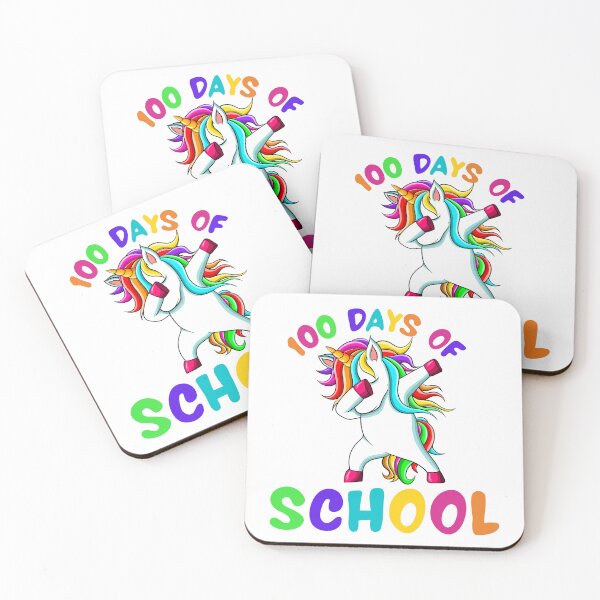 Item preview, 100 days of school dabbing unicorn- teacher - kindergarten, preschool, elementary, middle school designed and sold by CaitU.