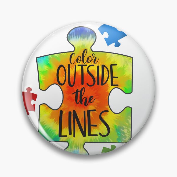 Item preview, color outside the lines  puzzle austim designed and sold by TjStudio.