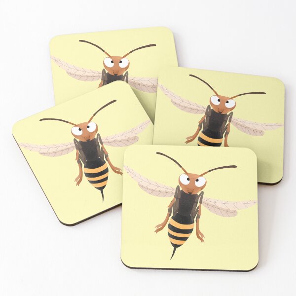 Item preview, Funny angry hornet wasp cartoon illustration designed and sold by FrogFactory.