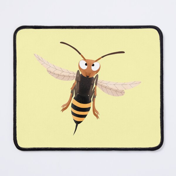 Item preview, Funny angry hornet wasp cartoon illustration designed and sold by FrogFactory.