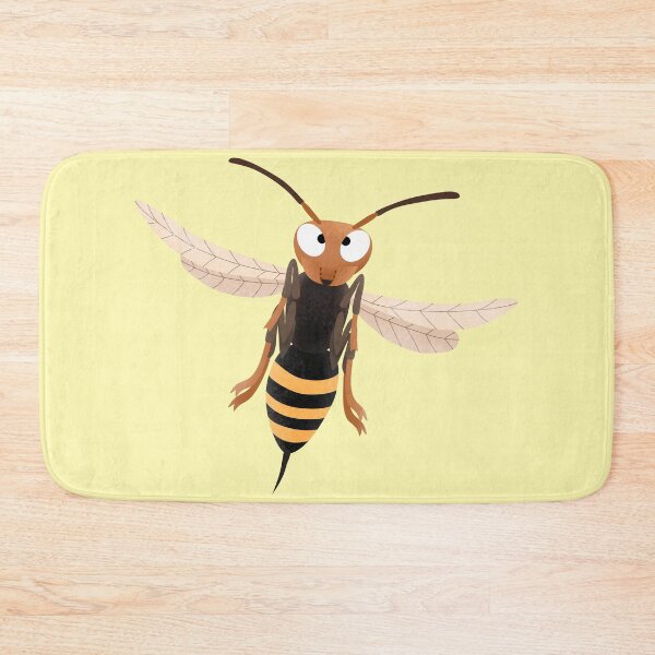 Item preview, Funny angry hornet wasp cartoon illustration designed and sold by FrogFactory.