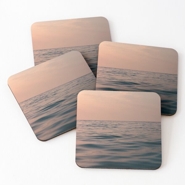 Item preview, Sunset with Calm Water Blue Ocean Waves designed and sold by ExploreYK.