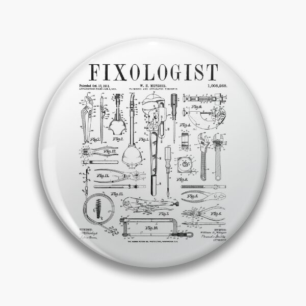 Item preview, Fixologist Plumber Plumbing Tools Vintage Patent Print designed and sold by GrandeDuc.