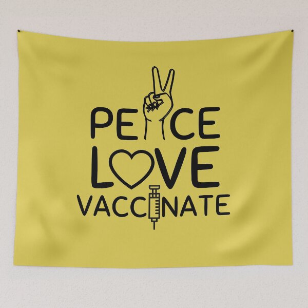 Item preview, Peace Love Vaccinate, Funny quote designed and sold by AmeliaStore1.