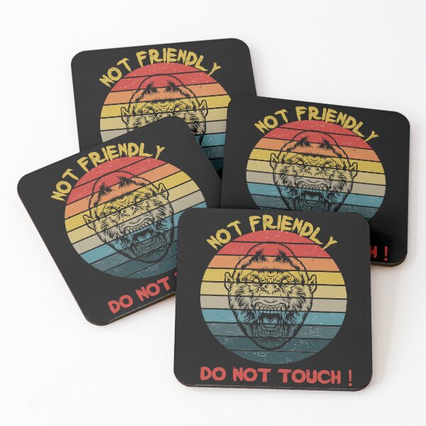 Item preview, Not Friendly Do Not Touch - Social Distancing Retro Vintage Sunset Angry Golira Gorilla Design Gift Idea For Halloween designed and sold by Prince - Bestseller ★★★★★.