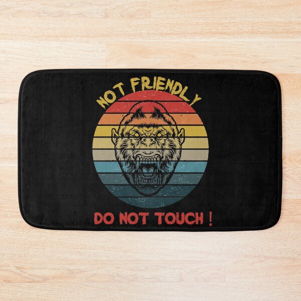 Item preview, Not Friendly Do Not Touch - Social Distancing Retro Vintage Sunset Angry Golira Gorilla Design Gift Idea For Halloween designed and sold by Prince - Bestseller ★★★★★.