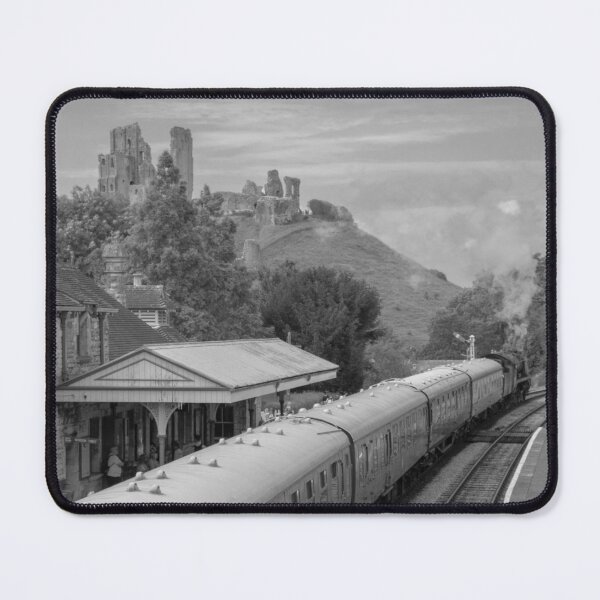 Item preview, Corfe Castle train in monochrome designed and sold by cdkphotos.