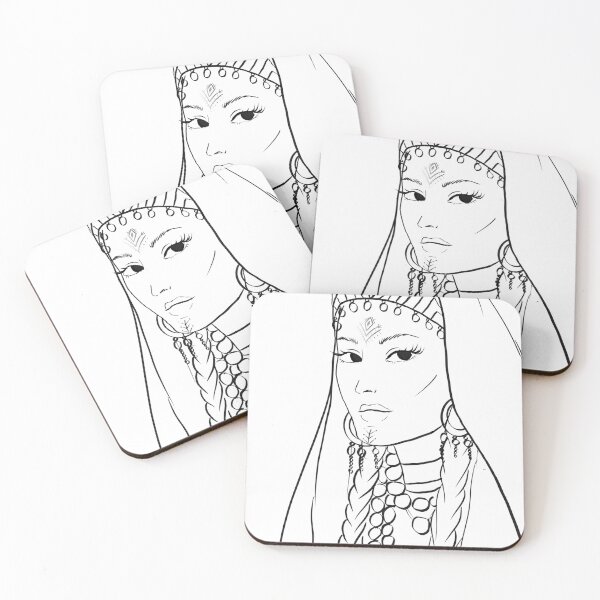 Item preview, Amazigh Moroccan Berber beautiful lady sketch designed and sold by Imanitasong.