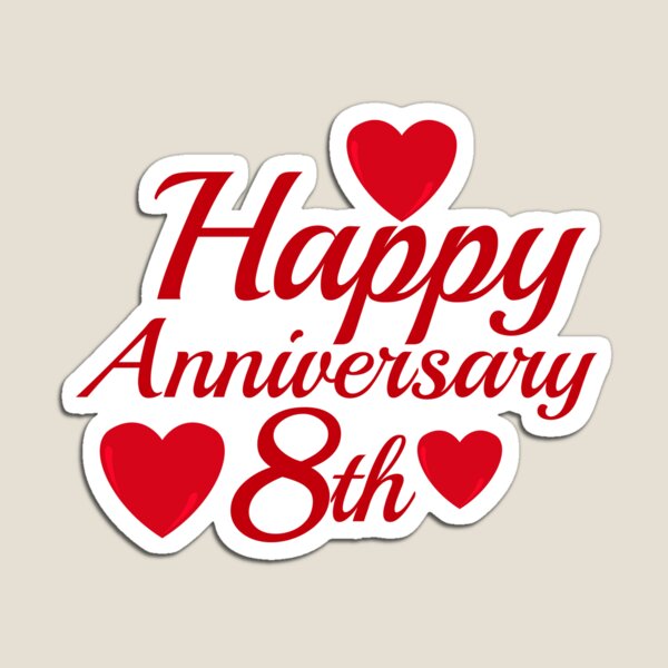 Item preview, happy anniversary 8th designed and sold by win Design.