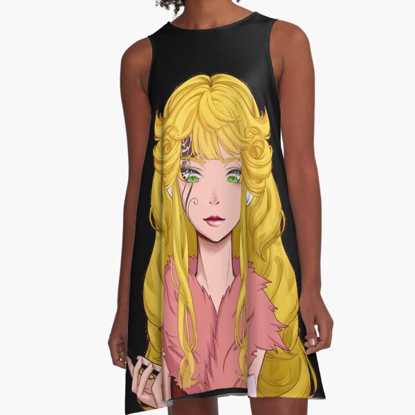 Attractive beautiful blonde girl, Celebrity anime girl  better and the Gorgeous. A-Line Dress