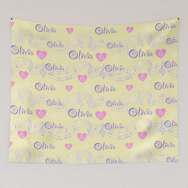 Artikelvorschau, Olivia-Name auf Zitronengelb entworfen und verkauft von QuirkyCraftz.