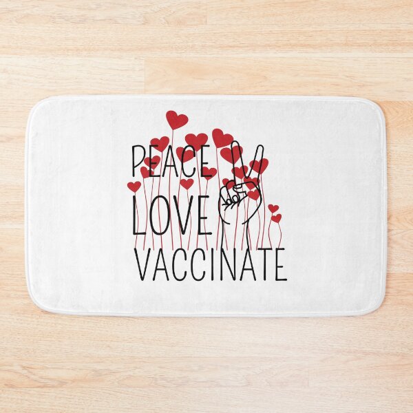 Item preview, Peace Love Vaccinate, Funny quote With Cute Hearts designed and sold by AmeliaStore1.