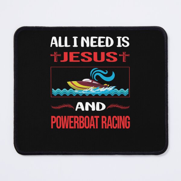 Item preview, Funny Jesus Powerboat Racing designed and sold by SunnyShop123.
