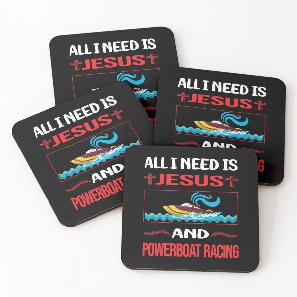 Item preview, Funny Jesus Powerboat Racing designed and sold by SunnyShop123.