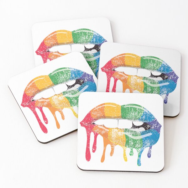 Item preview, Rainbow Lips - Cool Gay Pride Rocky Horror Design designed and sold by PinkDonutTees.