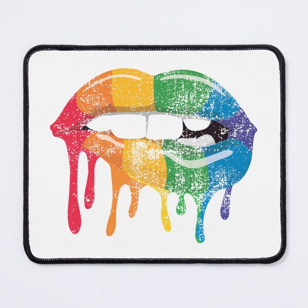 Item preview, Rainbow Lips - Cool Gay Pride Rocky Horror Design designed and sold by PinkDonutTees.