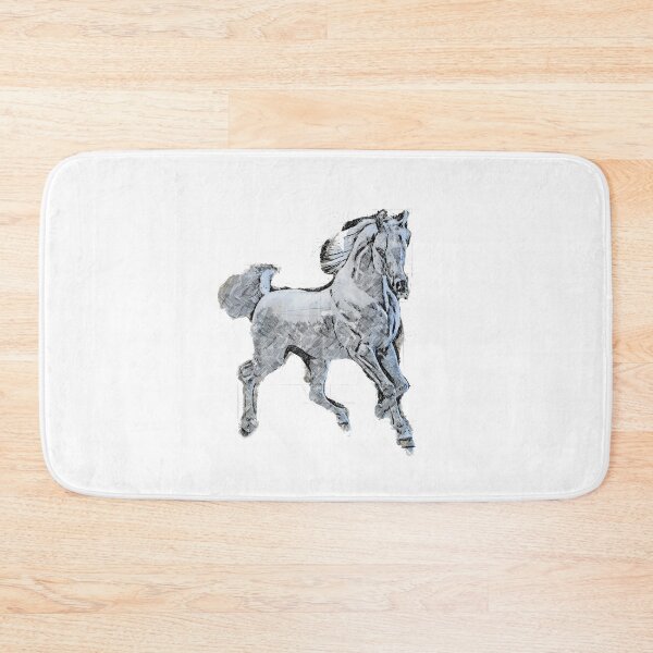 Item preview, Arabian Horse Silver - Majestic Equine Digital Art Print designed and sold by NadalArtStudio.
