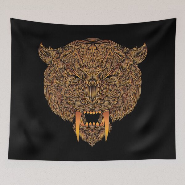 Item preview, Gold Orange Sabertooth Tiger Sabretooth designed and sold by hockeng.