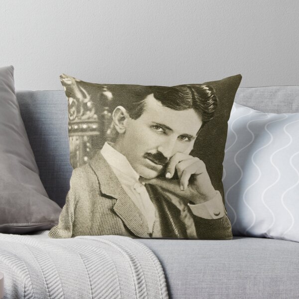 Nikola Tesla, Serbian-American Inventor Throw Pillow