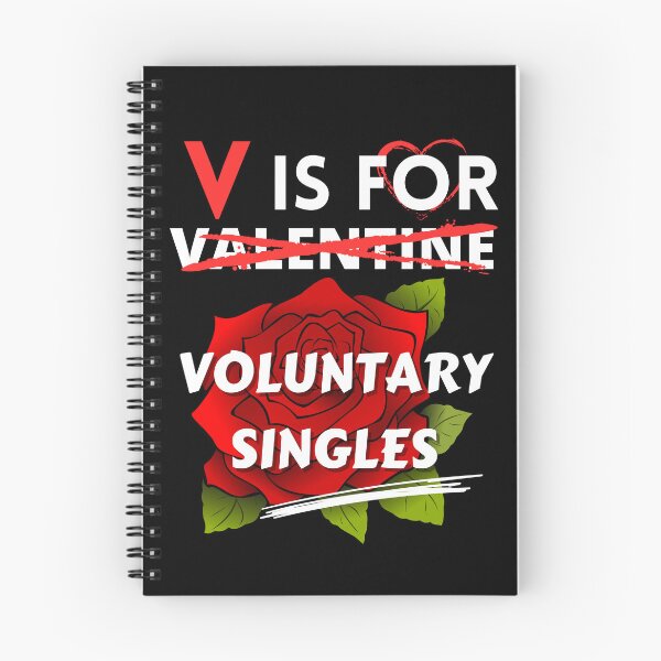 Item preview, V is for Voluntary Singles - Valentine's Day Gift designed and sold by NewHumansDesign.