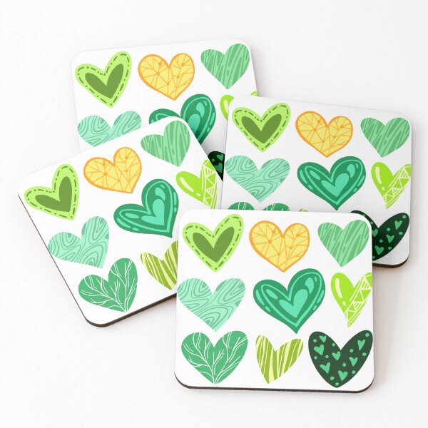 Item preview, Green Love Hearts designed and sold by Inez-kemmy.