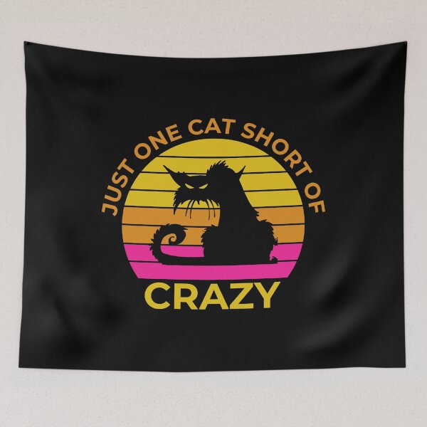 Item preview, One Cat Short Of Crazy designed and sold by Ala Muk.