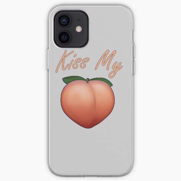 Küss meinen pfirsichfarbenen Pfirsich iPhone Flexible Hülle