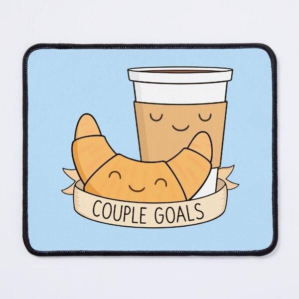 Item preview, Couple Goals - Cute Croissant and Coffee designed and sold by BaconPancakes21.