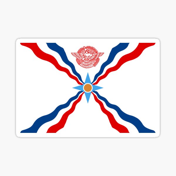 Flag Of Assyria Sticker By Freihalt Redbubble