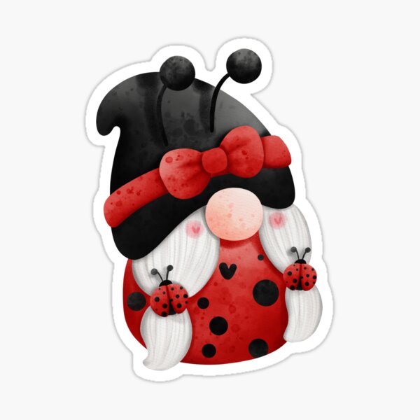 Gnome Ladybug Sticker