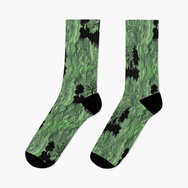 Item preview, Trees in silhouette reflection on sage green background abstract designed and sold by Areashor.